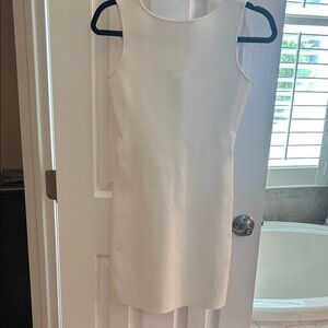 Theory Cream Sleeveless Mini Dress